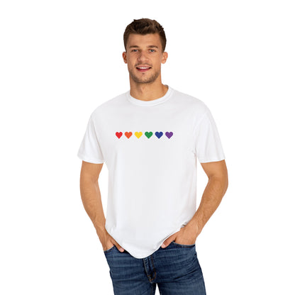 Rainbow hearts unisex T-shirt