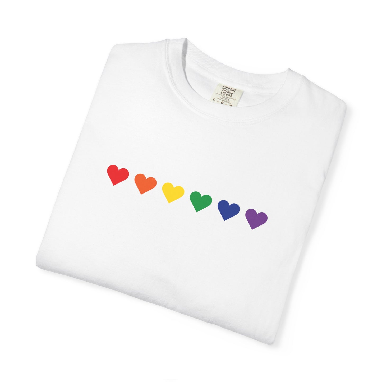 Rainbow hearts unisex T-shirt