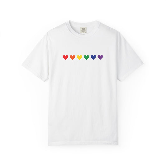 Rainbow hearts unisex T-shirt